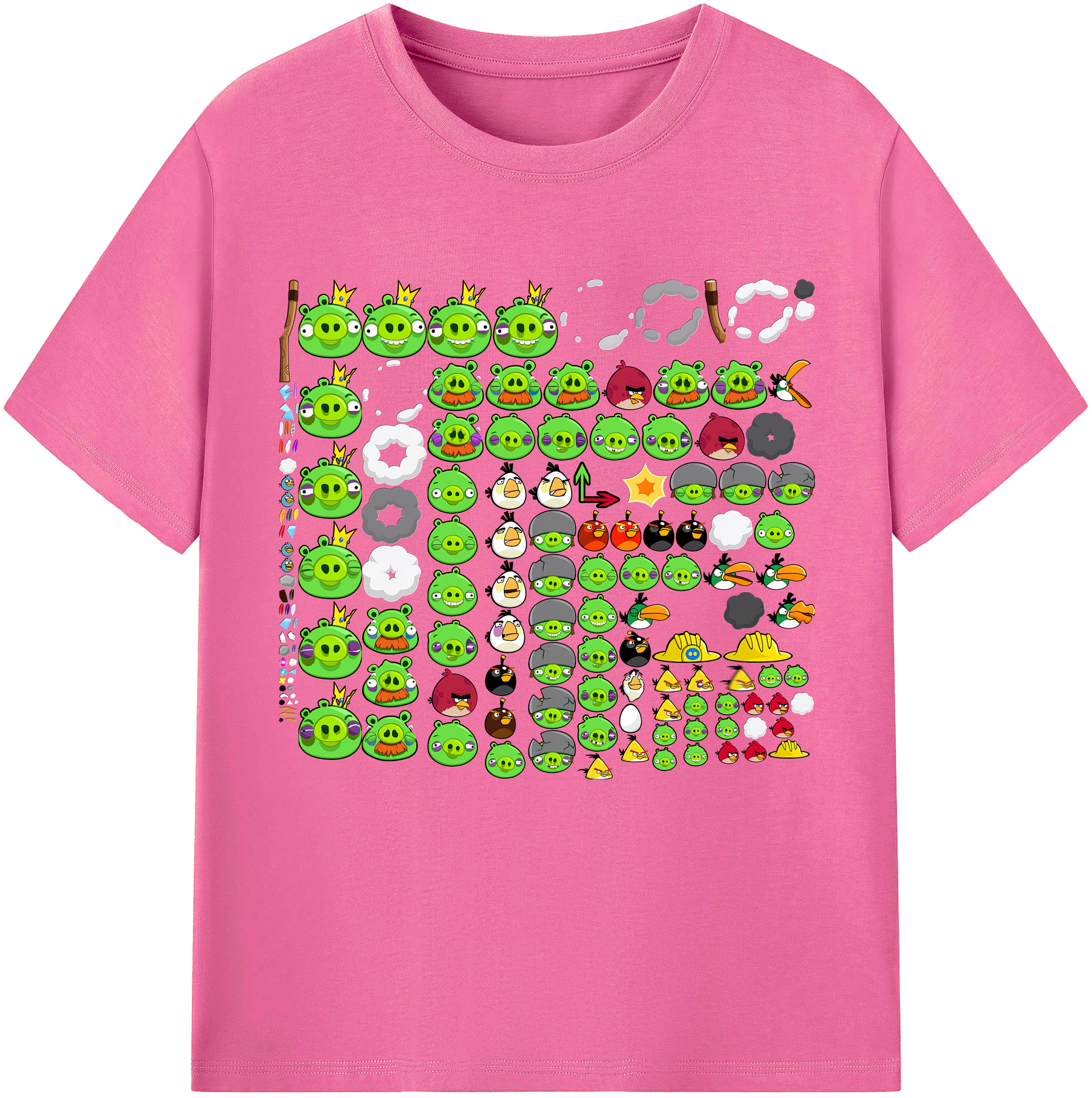 （画像用） Angry Birds アングリーバード レディースカジュアルプリントTシャツ（綿100％）